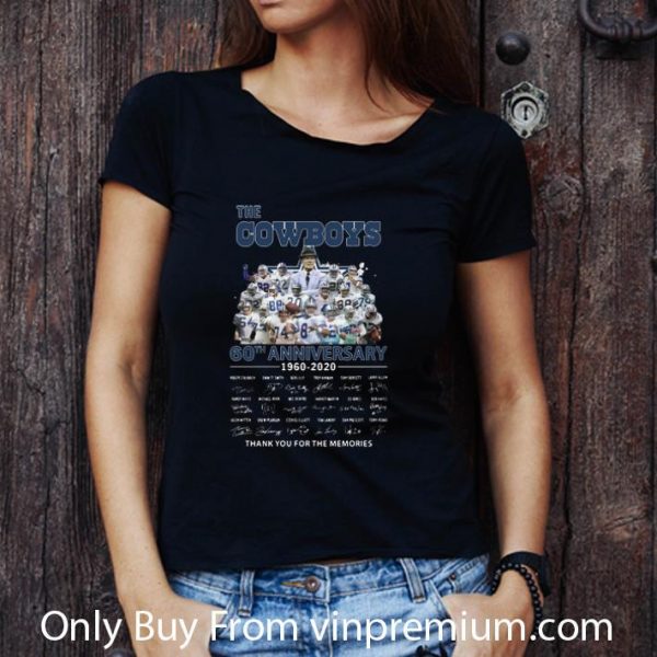 Pretty The Dallas Cowboys 60th Anniversary Thank You For The Memories shirt