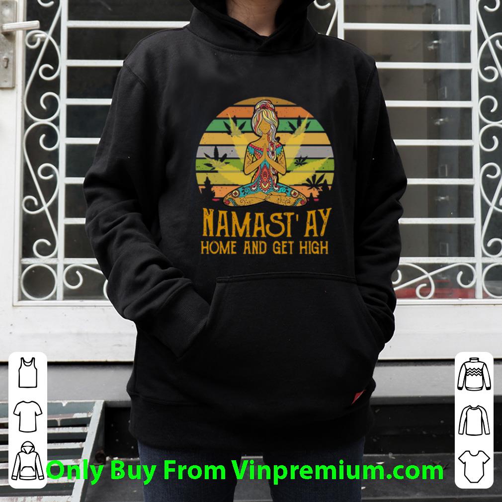 2af409eb awesome vintage yoga cannabis marijuana namastay home and get high shirt 4 - Awesome Vintage Yoga Cannabis Marijuana Namastay Home And Get High shirt