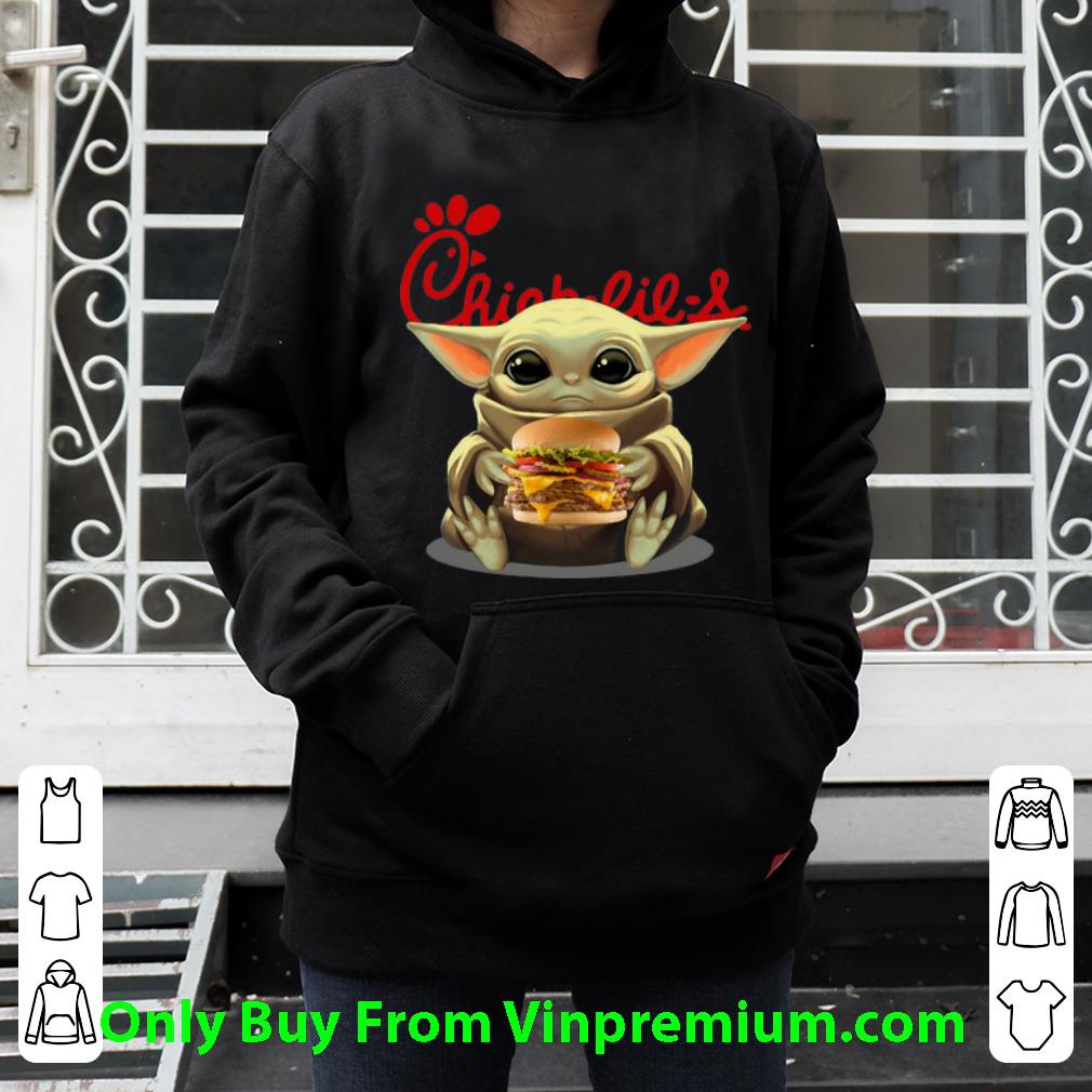 383ce813 official baby yoda hug hamburguesa chick fil a shirt 4 - Official Baby Yoda Hug Hamburguesa Chick-Fil-A shirt