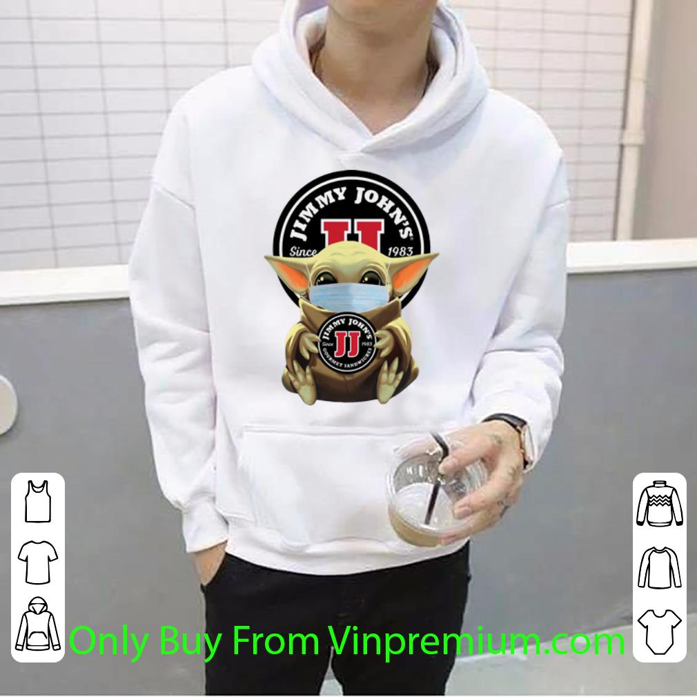 5a8b007b pretty star wars baby yoda face mask hug jimmy johns shirt 4 - Pretty Star Wars Baby Yoda Face Mask Hug Jimmy Johns shirt
