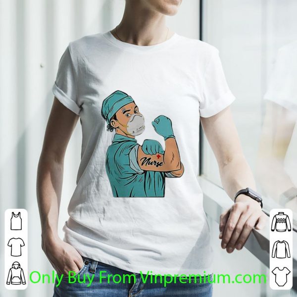Pretty Strong Doctor Mask Tattoos Nurse shirt