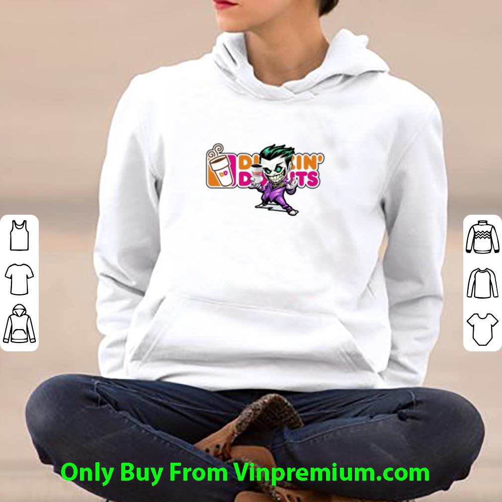 798898b8 hot joker chibi dunkin donuts logo shirt 4 - Hot Joker Chibi Dunkin’ Donuts Logo shirt