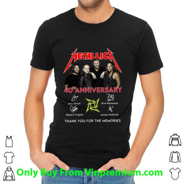 Pretty Metallic 40th Anniversary Thank You For The Memories Signatures shirt