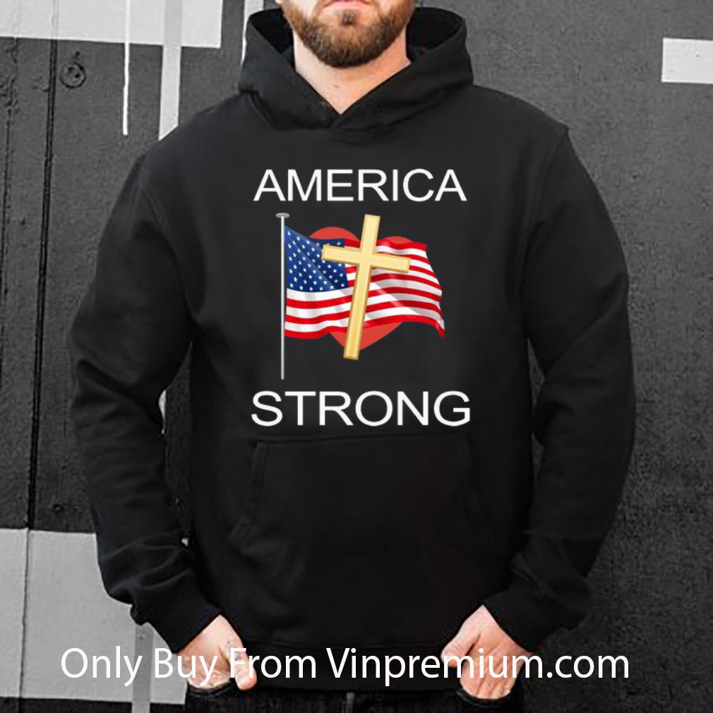 88cfc02b official america strong american flag cross and heart shirt 4 - Official America Strong American Flag Cross And Heart shirt