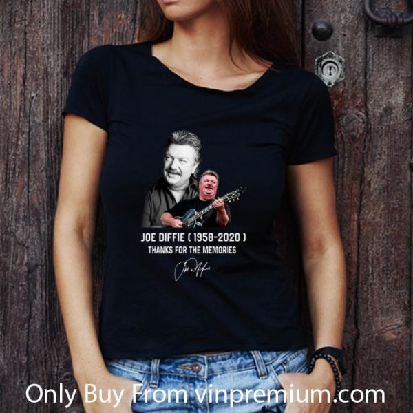 Top Joe Diffie 1958 2020 Thanks For The Memories Signature shirt