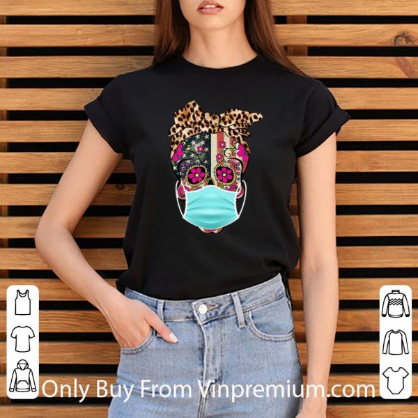 Premium Leopard Skull Mask American Flag shirt