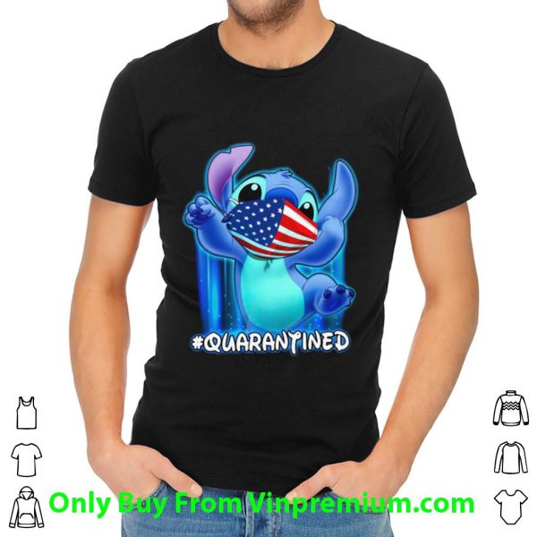 Top Stitch #Quarantined American Flag Mask shirt