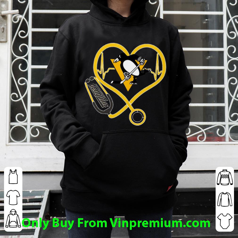 bd1118b8 premium pittsburgh penguins nurse heart stethoscope heartbeat shirt 4 - Premium Pittsburgh Penguins Nurse Heart Stethoscope Heartbeat shirt