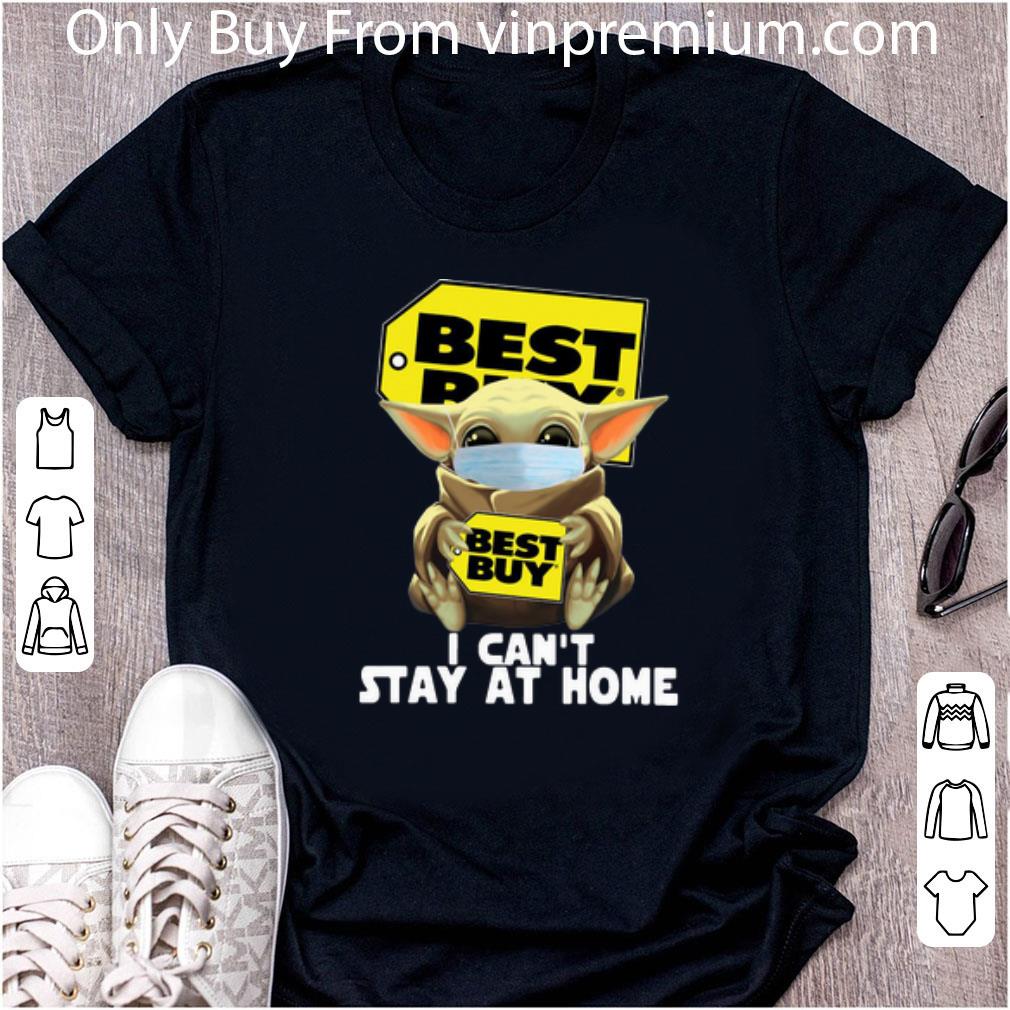 Great Baby Yoda Face Mask Hug Best Buy I Can’t Stay At Home Coronavirus shirt