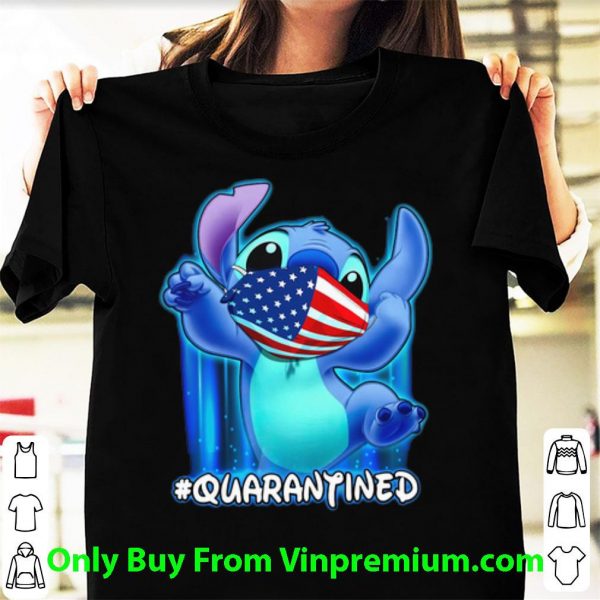 Top Stitch #Quarantined American Flag Mask shirt