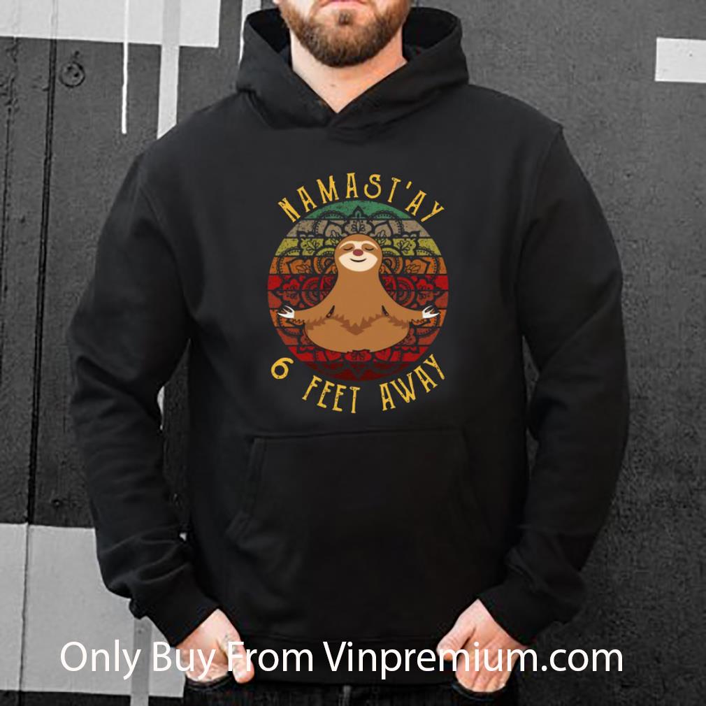 08a692c7 top vintage sloth namast ay 6 feet away covid 19 shirt 4 - Top Vintage Sloth Namast’ay 6 Feet Away Covid-19 shirt