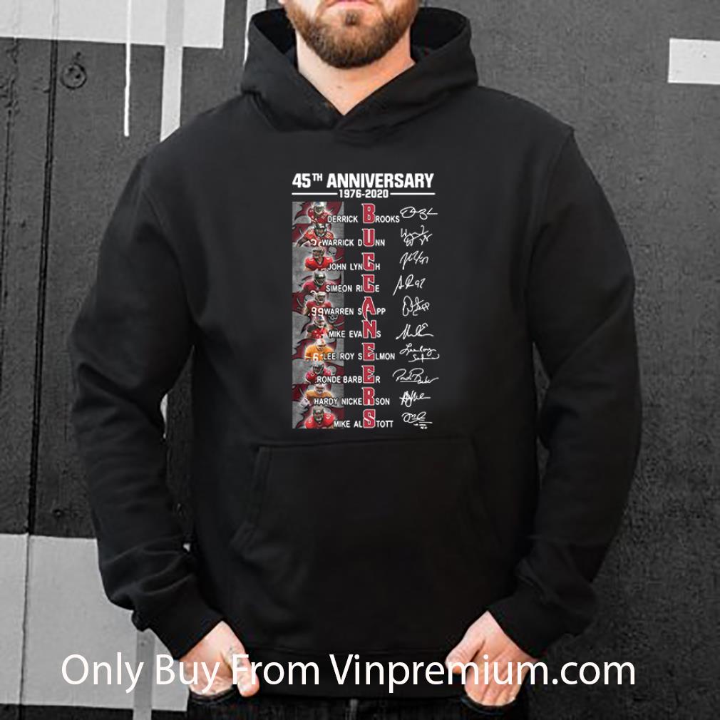 0e2a52ab premium 45th anniversary tampa bay buccaneers all signature shirt 4 - Premium 45th Anniversary Tampa Bay Buccaneers All Signature shirt