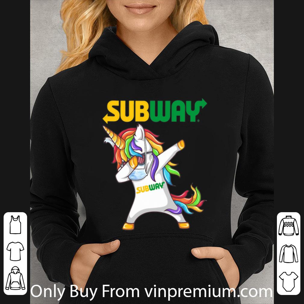 1a7ce433 pretty subway unicorn dabbing face mask shirt 4 - Pretty Subway Unicorn Dabbing Face Mask shirt