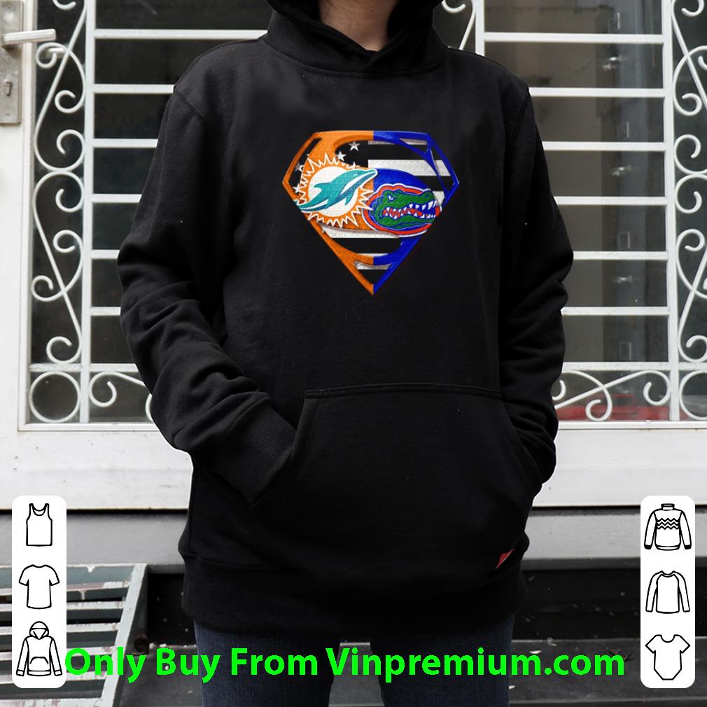 31523418 premium miami dolphins and florida gators inside superman shirt 4 - Premium Miami Dolphins And Florida Gators Inside Superman shirt