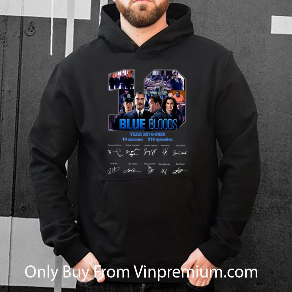 4f2afddb premium blue bloods 10 years 10 seasons 218 episodes signature shirt 4 - Premium Blue Bloods 10 Years 10 Seasons 218 Episodes Signature shirt