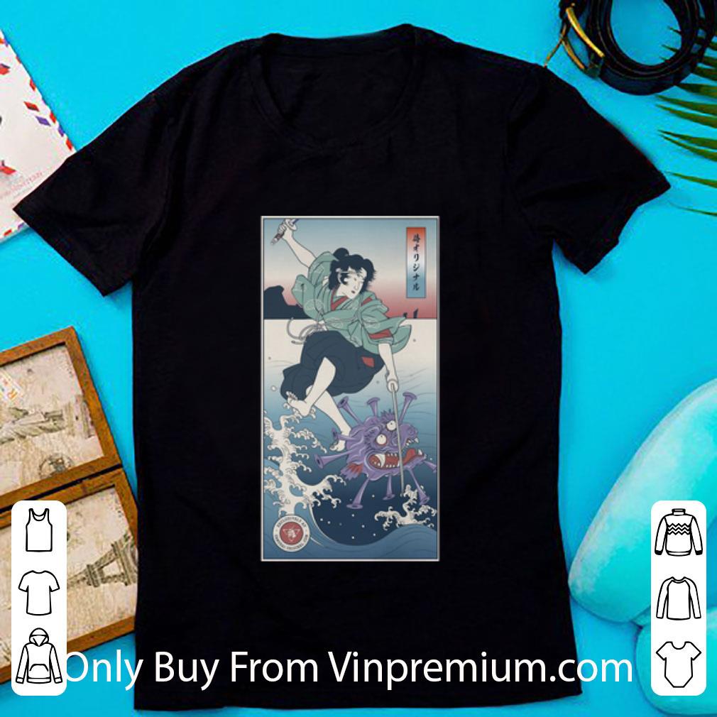 Awesome Onna Bugeisha VS Corona Virus Demon shirt