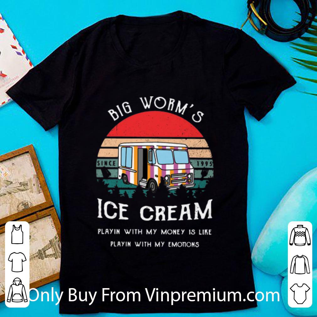 Awesome Vintage Big Worms Ice Cream Playin With My Money shirt