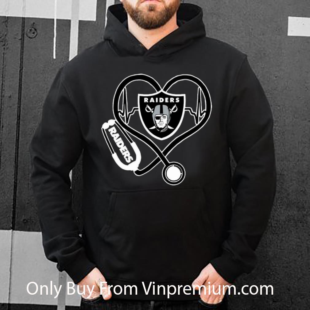 8fbe3431 pretty oakland raiders heartbeat nurse stethoscope shirt 4 - Pretty Oakland Raiders Heartbeat Nurse Stethoscope shirt
