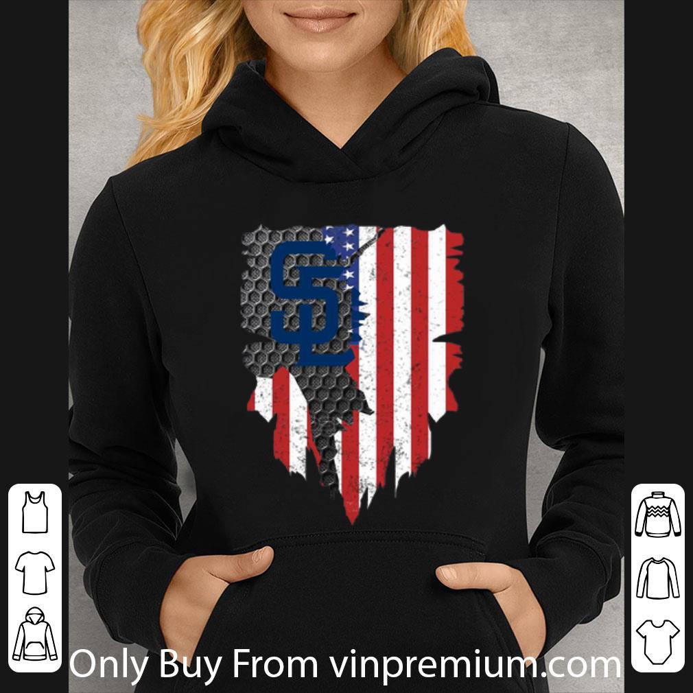 a500009a premium san diego padres blood inside american flag shirt 4 - Premium San Diego Padres Blood Inside American Flag shirt