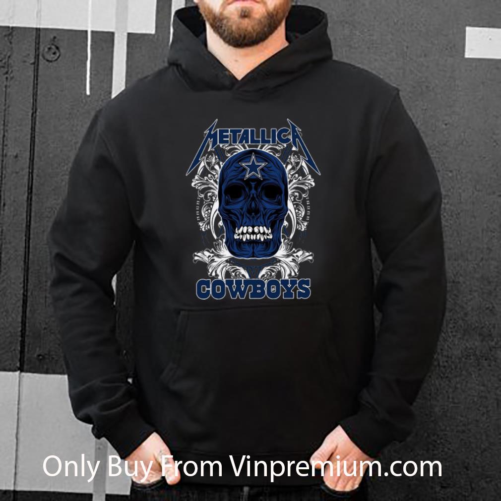 a7263e44 great dallas cowboys skull metallica shirt 4 - Great Dallas Cowboys Skull Metallica shirt