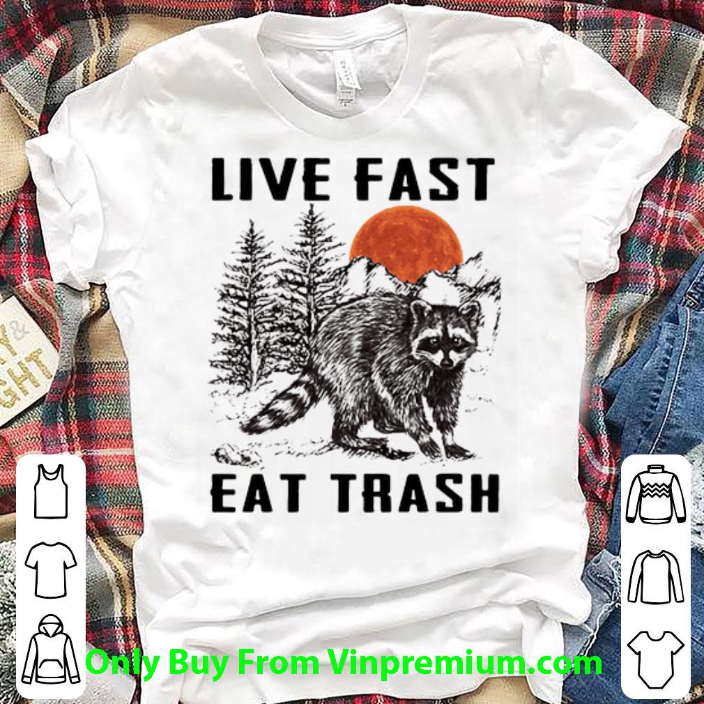Great Racoon Live Fast Eat Trash shirt