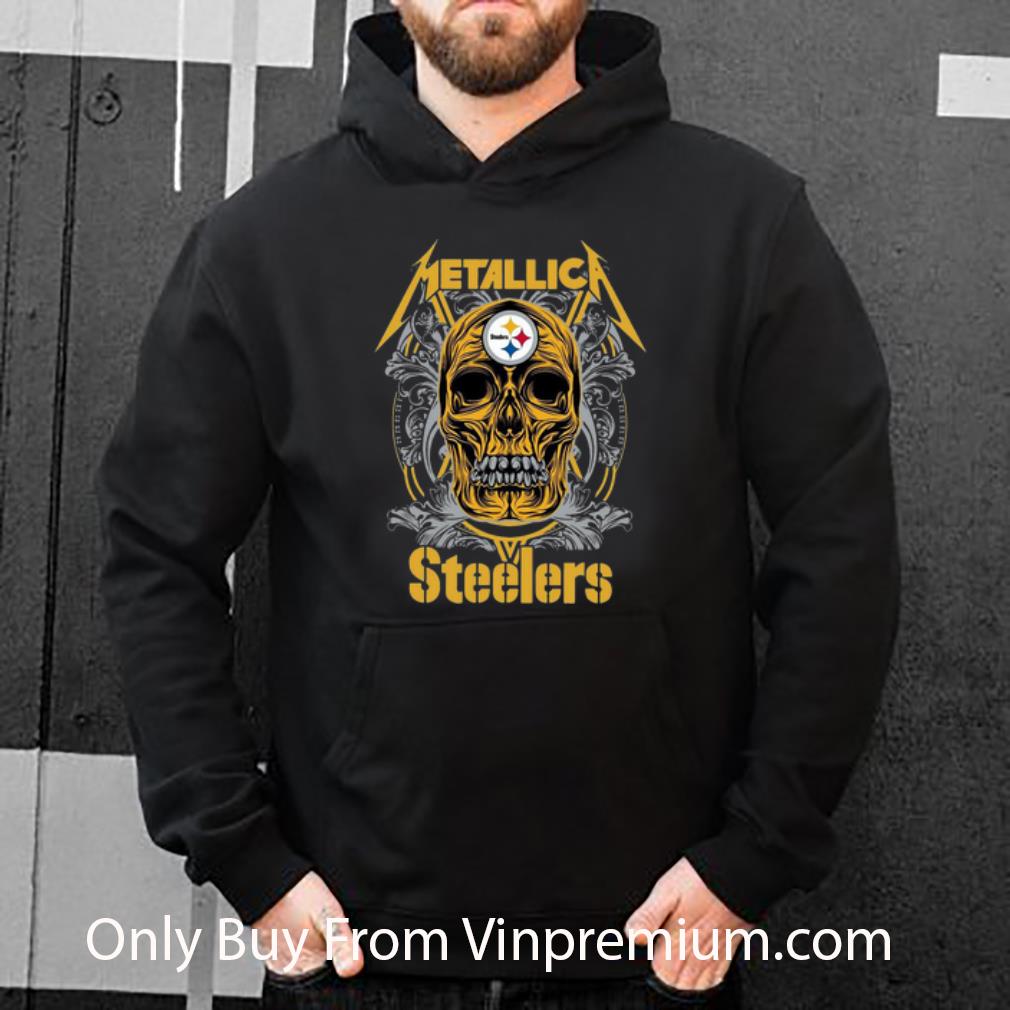 cf70ac5f premium pittsburgh steelers skull metallica shirt 4 - Premium Pittsburgh Steelers Skull Metallica shirt
