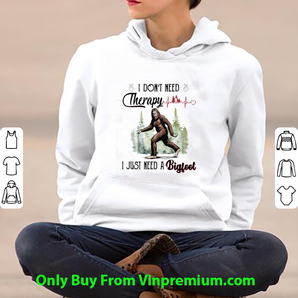 d505330b nice bigfoot i don t need therapy i just need a bigfoot heartbeat shirt 4 - Nice Bigfoot I Don’t Need Therapy I Just Need A Bigfoot Heartbeat shirt