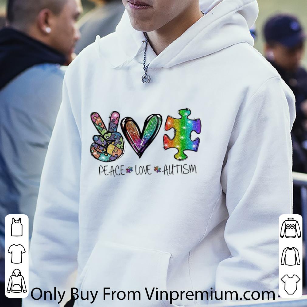 178db6bc nice peace love autism diamonds shirt 4 - Nice Peace Love Autism Diamonds shirt