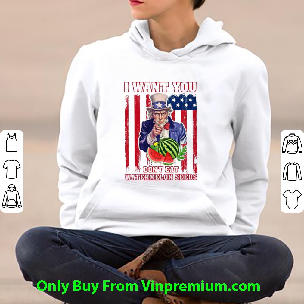 1b3d3852 awesome uncle sam i want you don t eat watermelon seeds america flag shirt 4 - Awesome Uncle Sam I Want You Don’t Eat Watermelon Seeds America Flag shirt