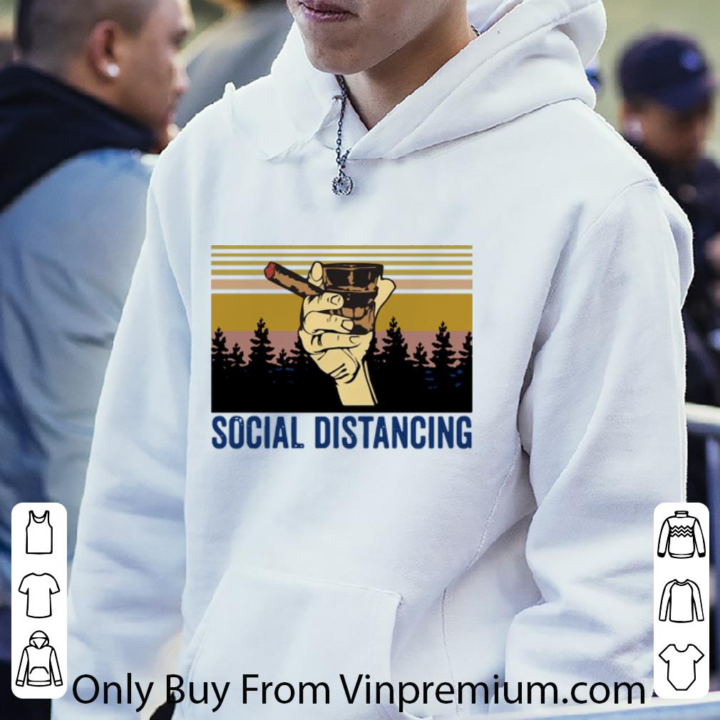 2a7e63be official vintage cigar and wine social distancing shirt 4 - Official Vintage Cigar And Wine Social Distancing shirt