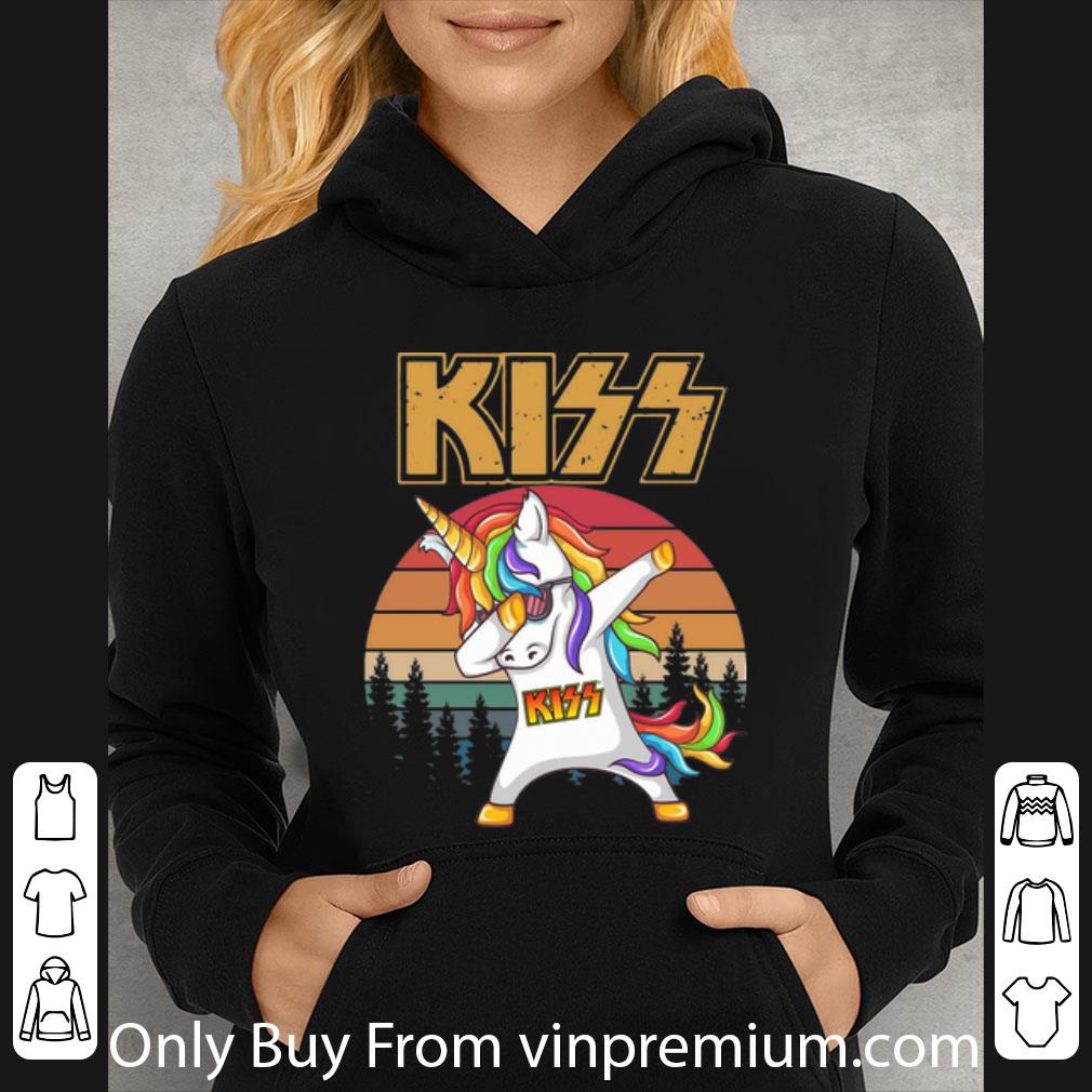 3377ed4e pretty vintage unicorn dabbing kiss band shirt 4 - Pretty Vintage Unicorn Dabbing Kiss Band shirt