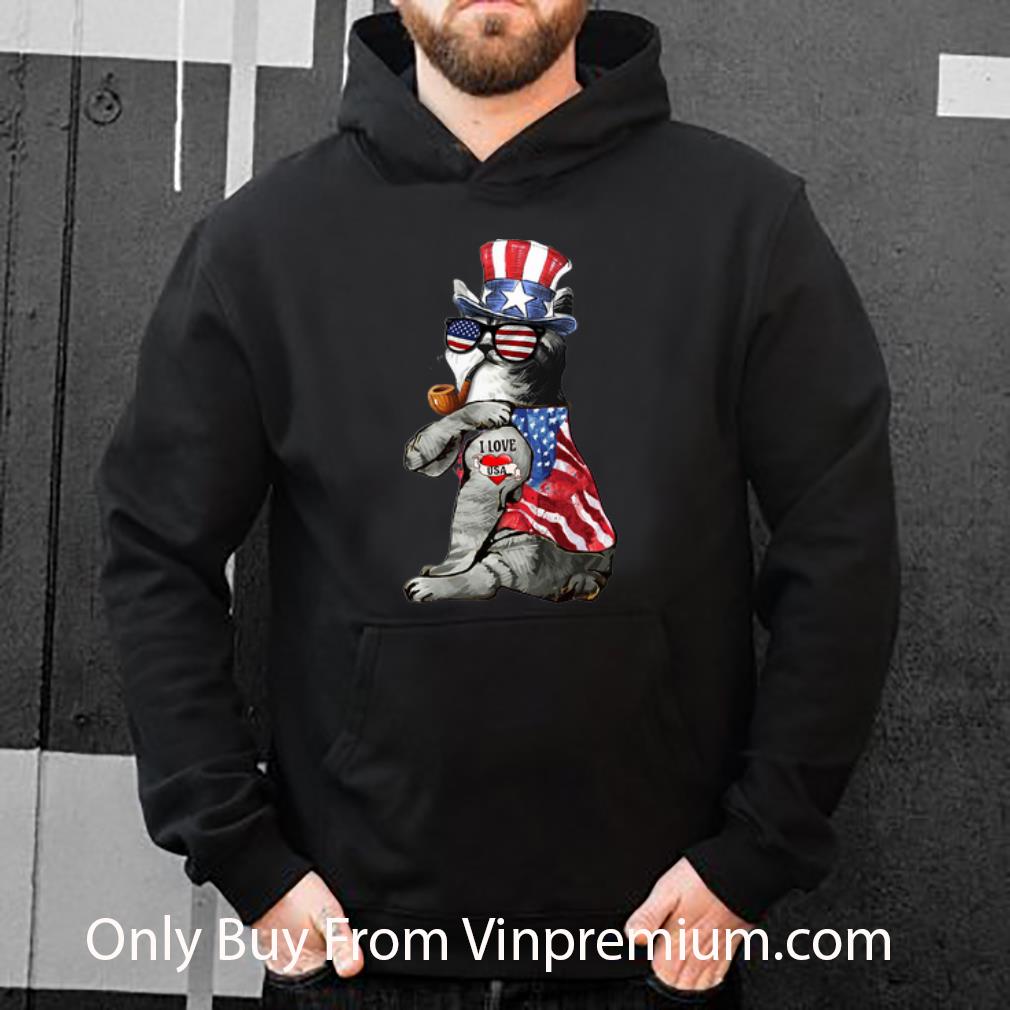 472bd8f8 pretty cat uncle sam tattoo i love us heart the american flag shirt 4 - Pretty Cat Uncle Sam Tattoo I Love Us Heart The American Flag shirt