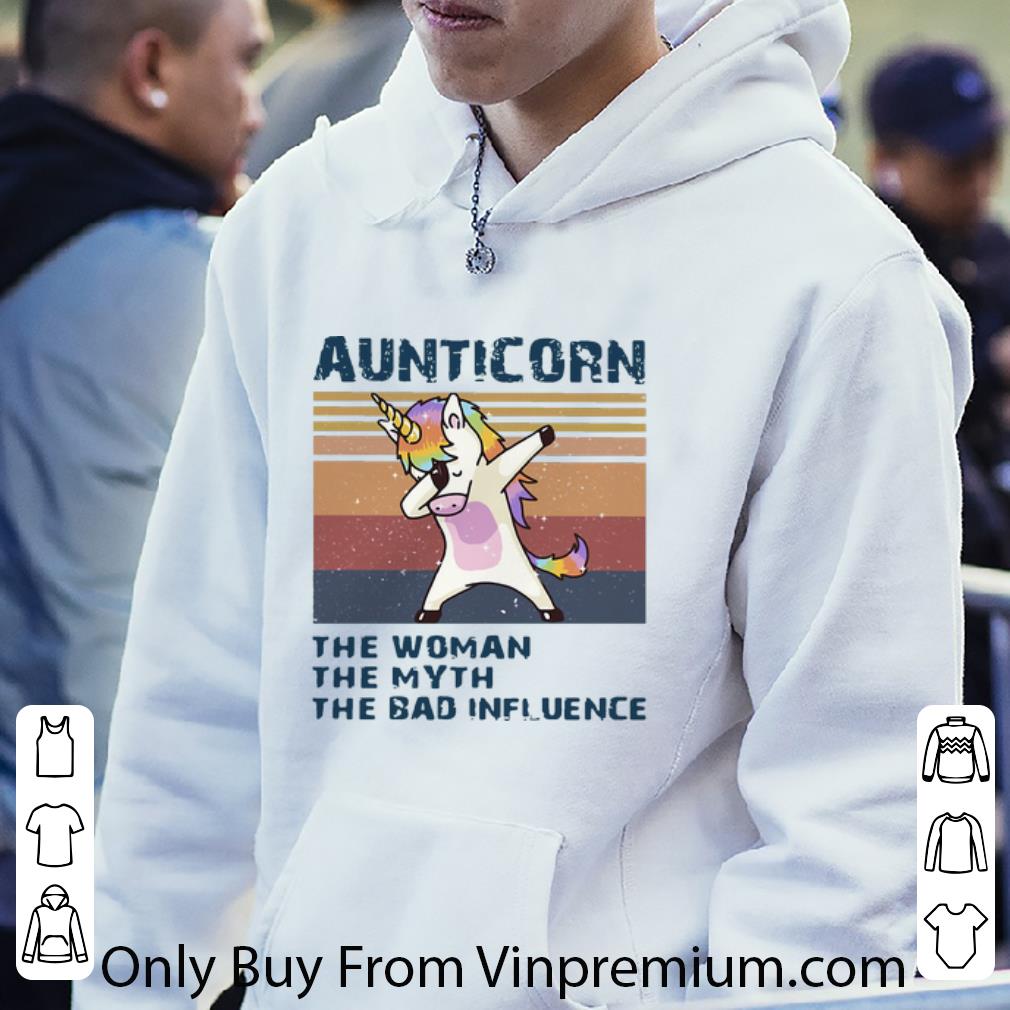 530b6e01 great vintage unicorn dabbing aunticorn the woman the myth the bad influence shirt 4 - Great Vintage Unicorn Dabbing Aunticorn The Woman The Myth The Bad Influence shirt