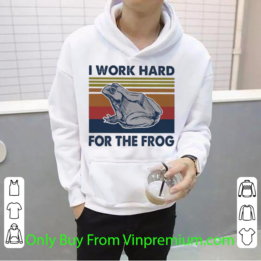 59affb74 top vintage i work hard for the frog shirt 4 - Top Vintage I Work Hard For The Frog shirt