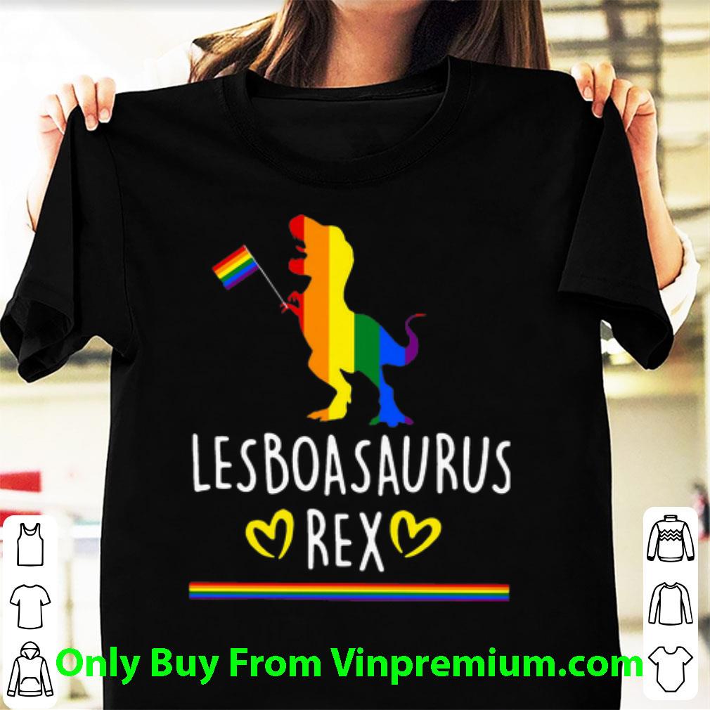 Awesome LGBT LESboasaurus Rex T-rex Dinosaur shirt