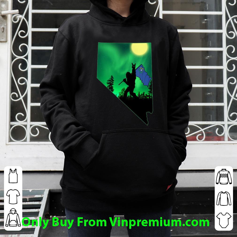 ac441131 premium bigfoot moonlit night nevada map flag shirt 4 - Premium Bigfoot Moonlit Night Nevada Map Flag shirt