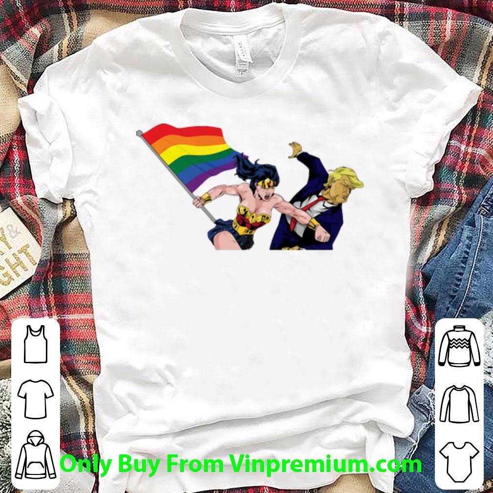 Top Wonder Woman Punch Trump LGBT shirt