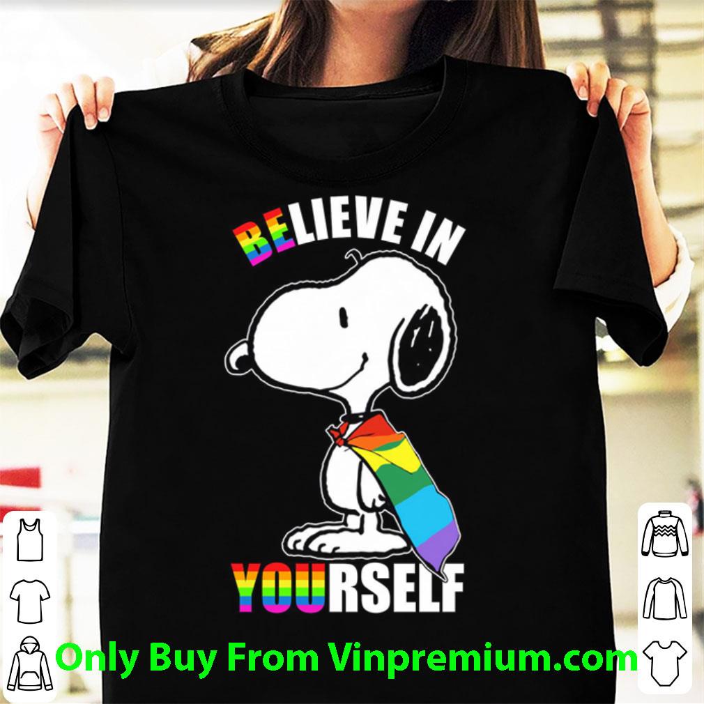 Awesome Snoopy Believe In Yourself LGBT shirt