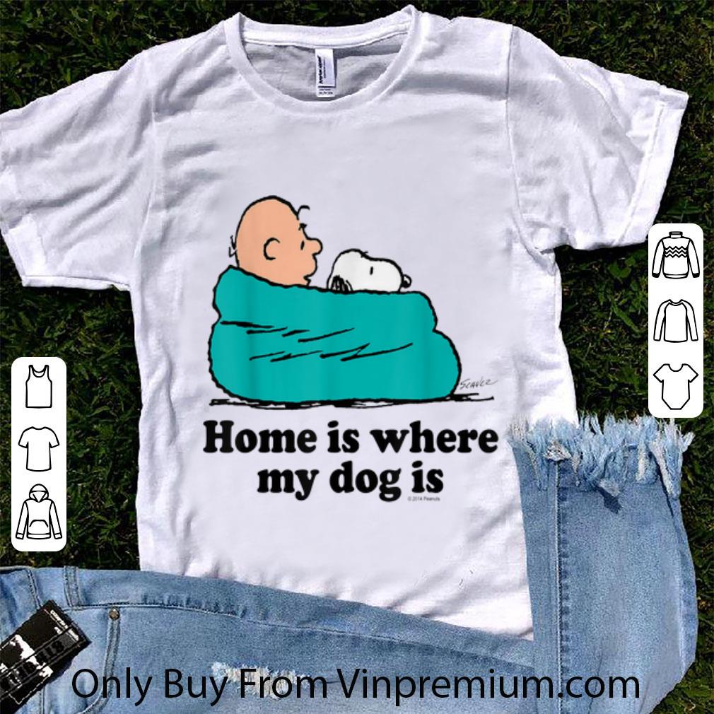 Official Snoopy And Peanut home Is Where My Dog Is shirt