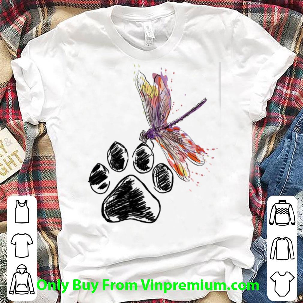 Great Dragonfly Paw Dog shirt