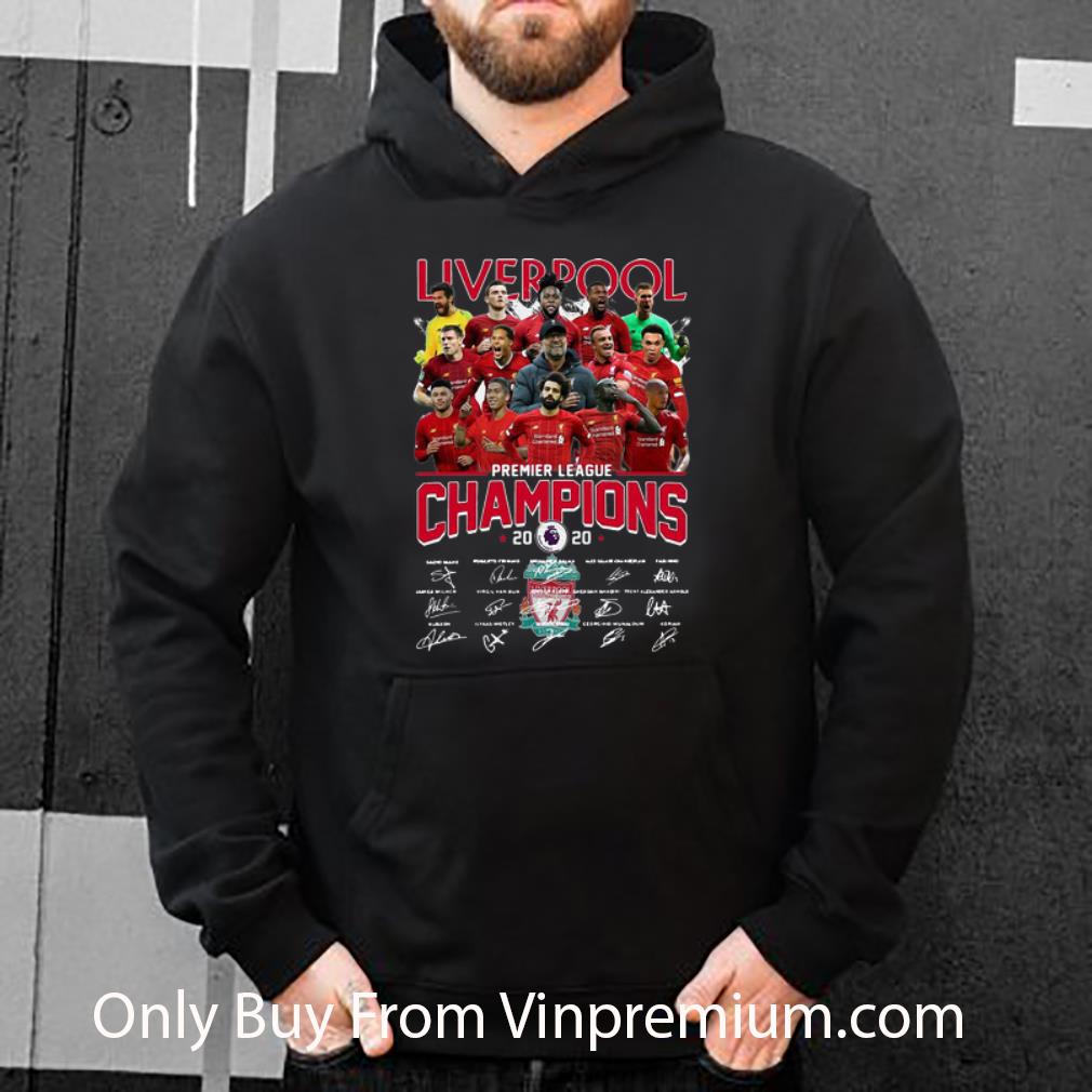 d376b2c7 hot liverpool premier league champions 2019 2020 signatures shirt 4 - Hot Liverpool Premier League Champions 2019-2020 Signatures shirt