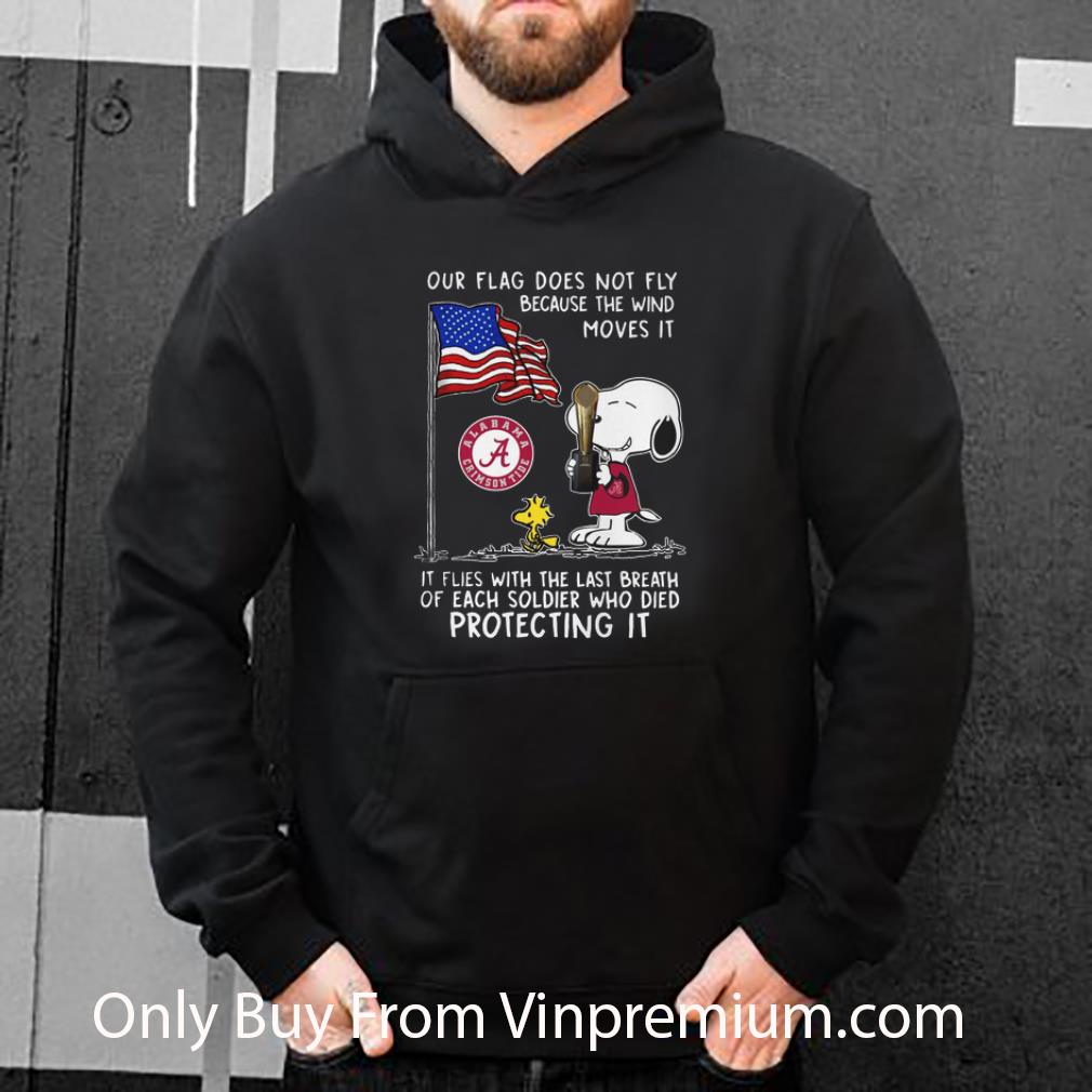 e19c4405 pretty snoopy alabama our flag does not fly because the wind moves it shirt 4 - Pretty Snoopy Alabama Our Flag Does Not Fly Because The Wind Moves It shirt