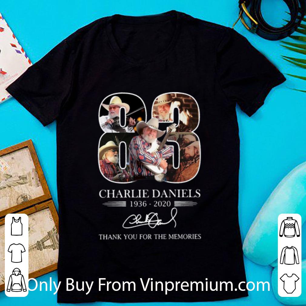 Great 83 Charlie Daniels 1936 2020 Thank You For The Memories Signature shirt