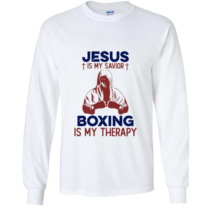 f5abb2fb great jesus is my savior boxing is my therapy shirt 4 - Great Jesus Is My Savior Boxing Is My Therapy shirt