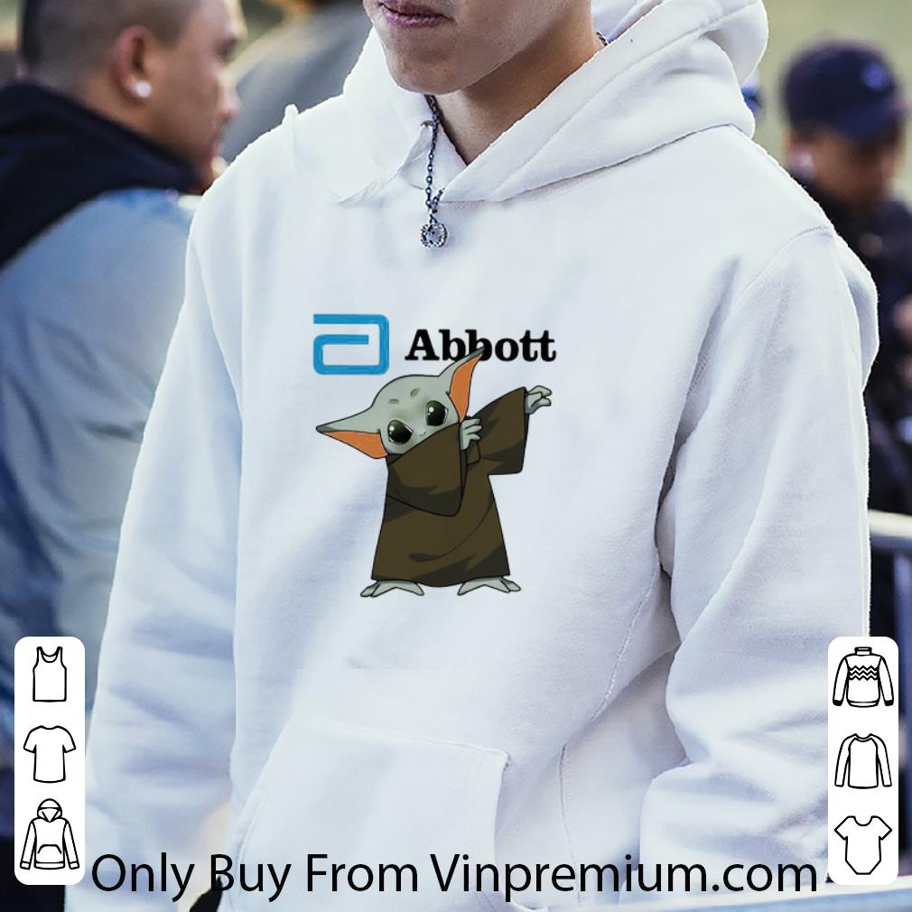 8297655f great dabbing baby yoda mask abbott logo coronavirus shirt 4 - Great Dabbing Baby Yoda Mask Abbott Logo Coronavirus shirt