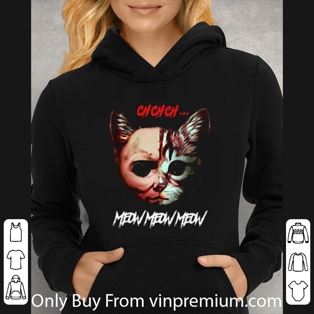 a84f75d5 awesome chchch meow meow meow the faces cat and michael myers shirt 4 - Awesome Chchch Meow Meow Meow The Faces Cat And Michael Myers shirt