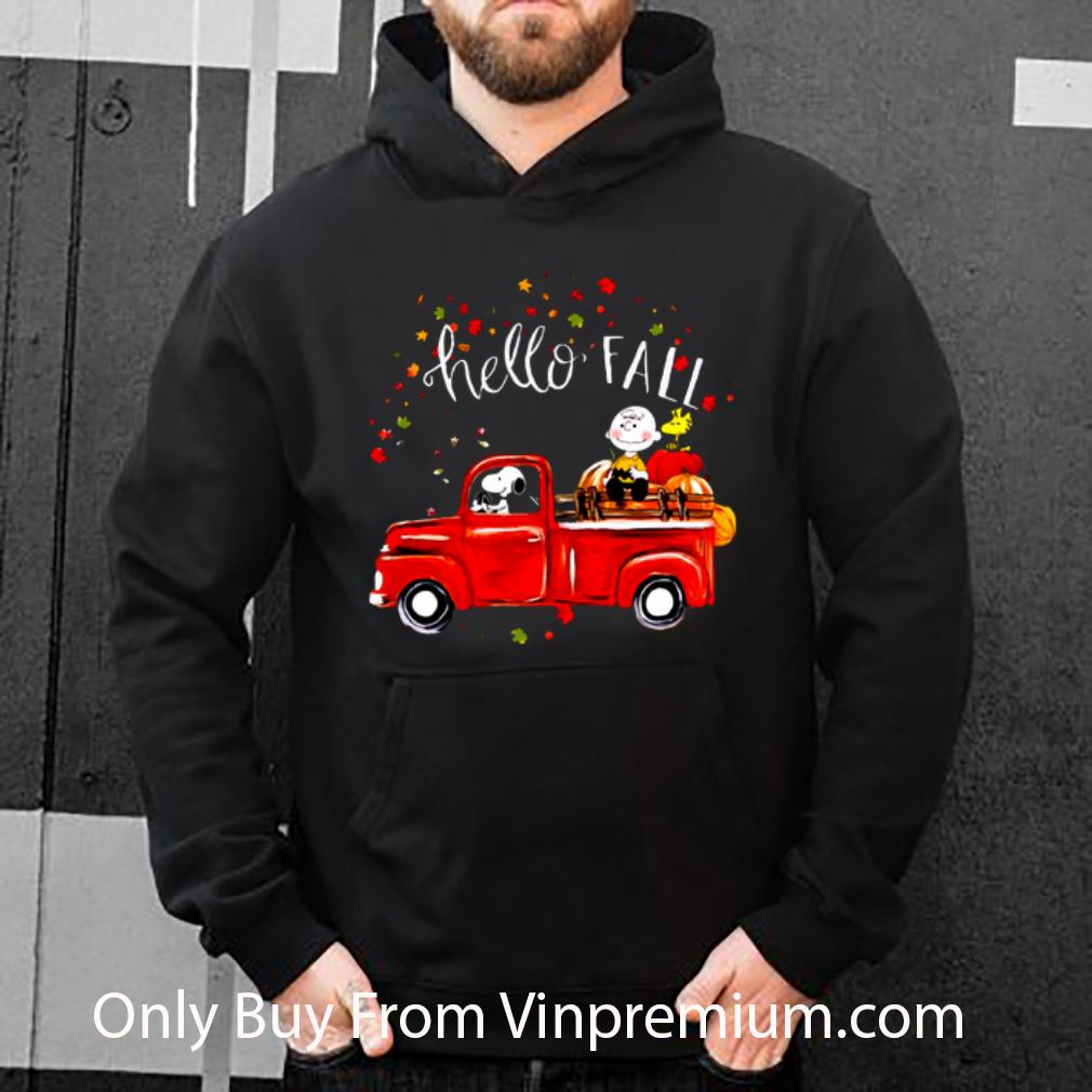 dd85ec3d nice hello fall snoopy driving truck charlie brown woodstock hardvest shirt 4 - Nice Hello Fall Snoopy Driving Truck Charlie Brown Woodstock Hardvest shirt