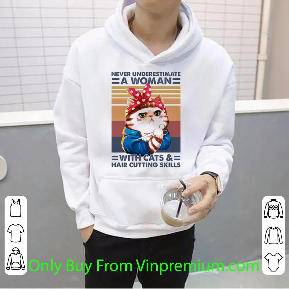 0c845723 official vintage never underestimate a woman with cats and hair cutting skills shirt 4 - Official Vintage Never Underestimate A Woman With Cats And Hair Cutting Skills shirt
