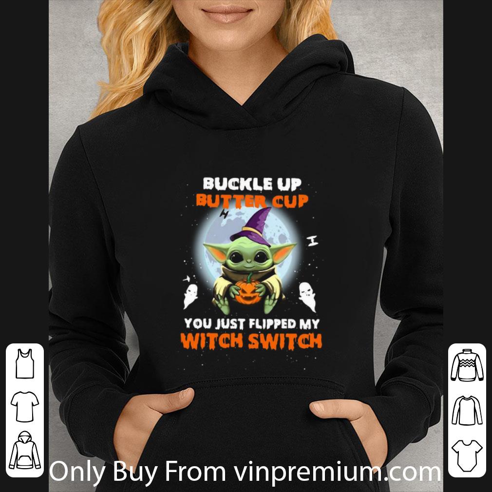 734cde95 premium halloween baby yoda hug pumpkin buckle up butter cup you just flipped my witch switch shirt 4 - Premium Halloween Baby Yoda Hug Pumpkin Buckle Up Butter Cup You Just Flipped My Witch Switch shirt