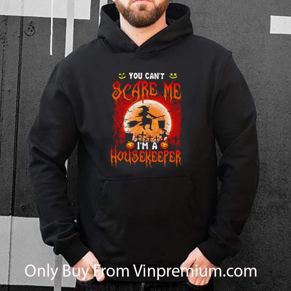 a951d96b official halloween witch sitting on broom you can t scare me i m a housekeeper shirt 4 - Official Halloween Witch Sitting On Broom You Can’t Scare Me I’m A Housekeeper shirt
